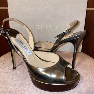 Authentic Jimmy Choo Platform Slingback Pumps